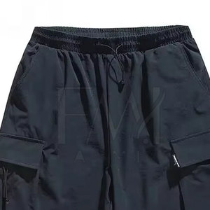 เสื้อสเวตเตอร์แฟชั่นไฮสตรีทสีล้วนแบบสวมหัวมีกระเป๋าด้านข้างสำหรับผู้ชายเสื้อกันลมกางเกงขาสั้นปรับแต่งสีได้สำหรับยิมฟิตเนสวิ่ง - Product Image 2