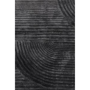 Aprezo Classic <b>Boho</b> Aiar-3017 Acrylic Hand Knotted <b>Rug</b> Grey Black Abstract for Home Hallway Flat Weave Rectangle Room <b>Rug</b> - Product Image 3