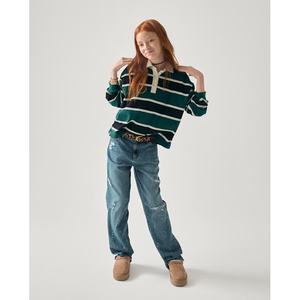 Camiseta de Rugby Extra Grande para Mujer de Sugar & Jade para Adolescentes en Colores Abeto y Madera Roja - Product Image 1