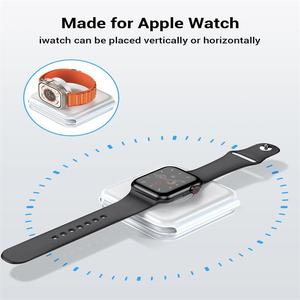 Cargador inalámbrico magnético plegable 3 en 1 Estación de <span class=keywords><strong>carga</strong></span> inalámbrica rápida para iPhone 15/14/13/12 <span class=keywords><strong>Pro</strong></span> Max para iWatch para <span class=keywords><strong>AirPods</strong></span> - Product Image 2