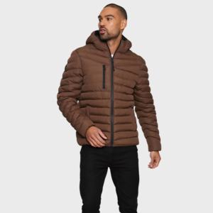 Fabricantes de ropa Chaqueta acolchada de la mejor calidad para hombres Cuello alto personalizado recubierto para ropa de calle de invierno - Product Image 5