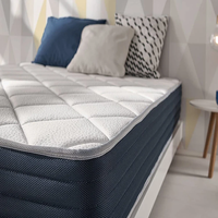 Matelas de luxe pour hôtel, emballé en rouleau, taille Queen, respirant, en textile, avec ressorts ensachés, emballage compact pour expédition