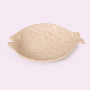 Durable <b>Ceramic</b> Fish <b>Plate</b> Novelty Design Engraving Free Customizable 33cm Flat for Diwali Dinner Sauce Dish for Hotels - Product Image 1