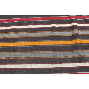 Alfombra vintage de 3.3x16.9 pies, alfombra turca tipo runner, alfombra roja con lunares negros - Product Image 5