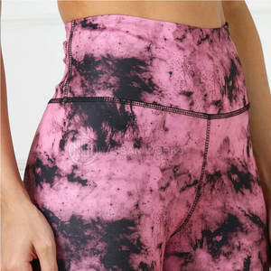 Custom Logo Solid Women <b>Leggings</b> Fitness Wear Compression Tight <b>Slim</b> Waist High Waist Yoga Breathable Eco-Friendly Pants - Product Image 4