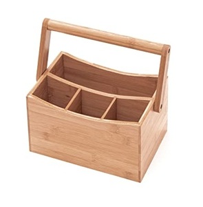 Caddie à ustensiles de cuisine en bois de manguier, type sur pied à un niveau, fabriqué à la main en Inde pour les couverts - Prix bas, exportateur en gros dans le monde entier - Product Image 6