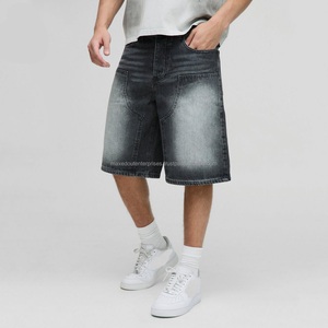 Pantalones Cortos de Mezclilla para Hombre, 100% Algodón, Transpirables, Tejidos, Lavados, con Bolsillos Cargo, Cintura Media, Estilo Casual Urbano, para Verano - Product Image 4