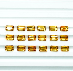 Citrine naturelle à facettes en forme d'octogone certifié novembre cristal pierre de naissance fabrication de bijoux pierre pierres précieuses en vrac - Product Image 4