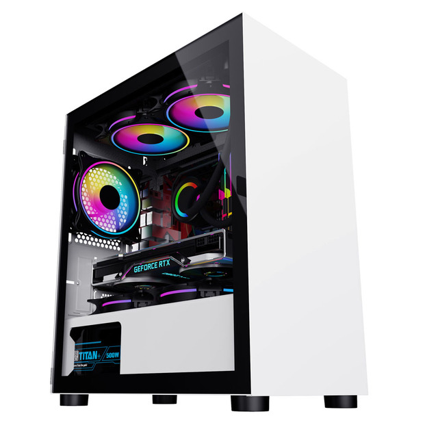 Customized Black SECC Pc Case White Steel Chassis Itx & M-atx Gaming Cabinet Atx Computer Case Tower Custom Atx Chassis