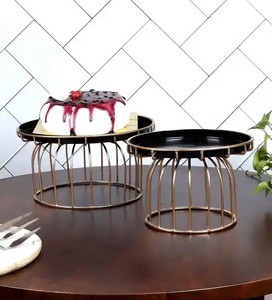 Gold Metal <b>Cake</b> <b>Stand</b> Elegant Display Tray for Wedding Table Dessert Presentation Bakery Party Decoration - Product Image 5