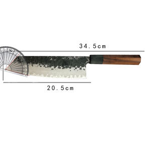 Venta al por mayor personalizado de alta calidad OEM ODM servicio cuchillo de Chef de cocina acero carne fruta cuchillo para cortar verduras con mango de madera - Product Image 3