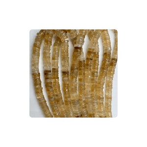 Prix de gros Rose Citrine Naturelle Facettes Heishi Tier Forme Perles Premium Véritable Pierres Précieuses Fabrication de Bijoux Alif International - Product Image 4