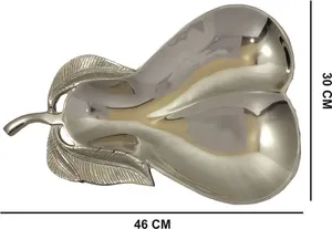 Venta al por mayor decoración del hogar aluminio fundido en forma de pera plato para servir precio barato Ventas de Fábrica - Product Image 3