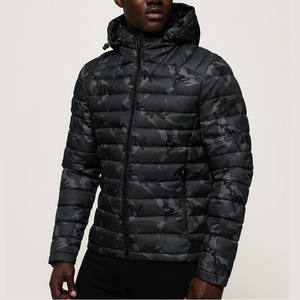 Fashionable <b>Men</b> Puffer <b>Jacket</b> with Hood Lightweight Warm and Waterproof Winter Coat <b>for</b> Casual and Outdoor Use Zip Up Comfort - Product Image 5
