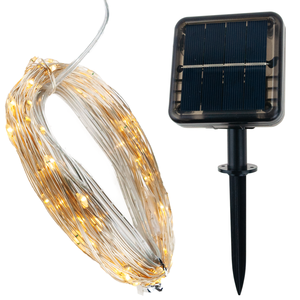 Solar garden <b>string</b> <b>lights</b>, wire 100 LEDs warm - Product Image 2