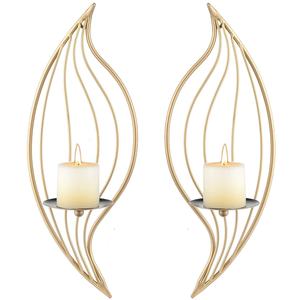 Bougeoir en forme d'ailes d'ange pour décoration murale Bougeoirs modernes, royaux et dorés, très exigeants - Product Image 1