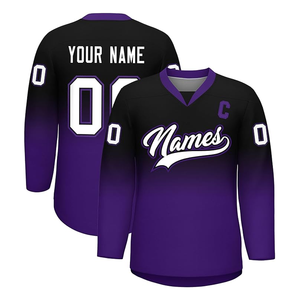 Camisetas de hockey personalizadas Nombre del equipo transpirable de alta calidad 100% Poliéster Nuevo diseño Uniformes de hockey - Product Image 1