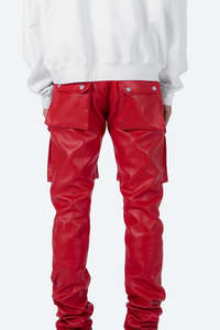 Pantalones ligeros y duraderos de cuero para hombre, cintura media, cómodos, ajustados, de lona para uso diario, trajes informales, estilo Popular - Product Image 3