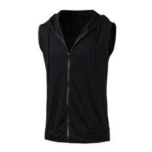 Vente en gros Sweat à capuche sans manches en polaire chaud pour hommes Pull à capuche décontracté Personnalisable Logo Design - Product Image 1