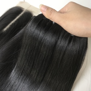 ผมมนุษย์กระดูกตรงคุณภาพสูง 10 นิ้วพร้อมการปิด Kim K | ผ้าอัจฉริยะผมดิบเวียดนามราคาส่ง LINU ผม - Product Image 1