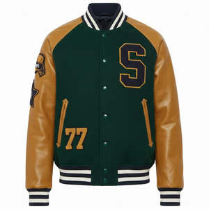 Chaqueta Universitaria de Béisbol de Alta Calidad 2026, Fabricante de Ropa Urbana Personalizada, Chaquetas Universitarias de Lana Chenilla con Parche Bordado con Letras - Product Image 1