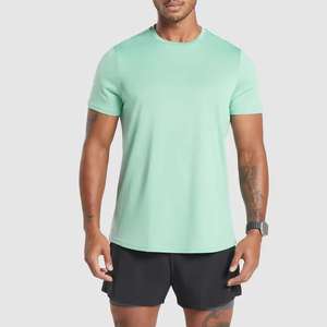 Nouveau coton biologique de couleur unie à manches courtes surdimensionné de qualité supérieure 100% coton Logo personnalisé uni vierge pour hommes - Product Image 3