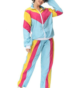 Chándales cortavientos para mujer con cremallera completa de nailon Vintage 2025, conjunto de 2 piezas con logotipo personalizado, traje de jogging para invierno - Product Image 6