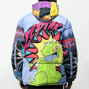 Manufacturer Custom <b>Canvas</b> Winter Windbreaker Stand Puffer <b>Jacket</b> Streetwear Padded Regular Length <b>Mens</b> Waterproof Quick Dry - Product Image 2