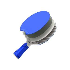 Ensemble de raquettes de tennis de table St Iconic avec 3 balles, design en plastique rouge et bleu, poignée confortable, réglage à 9 angles pour l'entraînement familial - Product Image 5