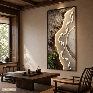 Peinture murale en soie de luxe très vendue, décoration intérieure, tissu en soie fait main, motif poisson Koi, Vietnam OEM ODM Modèle F123 - 4 - Product Image 6