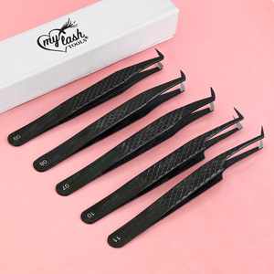 Pince à épiler d'extensions de cils à pointe de fibre la plus vendue - Product Image 5