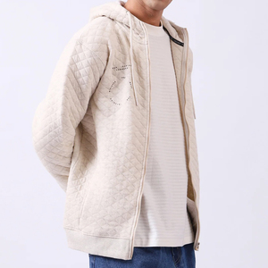 Sudadera con capucha de invierno informal para hombre de algodón de alta calidad al por mayor, sudaderas de gran tamaño personalizadas con capucha y cremallera, forro polar transpirable con OEM - Product Image 4