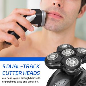 2 cabezales de repuesto de cinco cuchillas para afeitadoras eléctricas de hombre, para un afeitado preciso de cara y cuerpo - Product Image 1