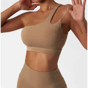 Sujetador deportivo de un hombro elegante y duradero, ropa deportiva ligera y transpirable de talla grande, gimnasio de Yoga y actividades al aire libre - Product Image 1