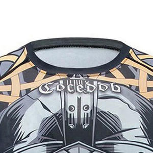 <b>Compression</b> <b>Shirts</b> for Men Wholesale Custom Polyester Slim Fit O-Neck Fitness Clothing for Training Gym and Activewear - Product Image 6