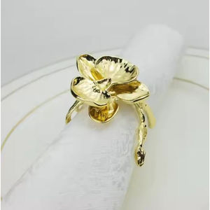 Servilletero de hoja dorada de diseño Vintage, servilletero de mesa, soporte de pañuelos, venta al por mayor, accesorio de servilleta de CENA DE Ramadán a buen precio - Product Image 3