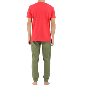 Vêtements de nuit pour hommes, vente en gros, ensemble de pyjama en coton, confortable, respirant, écologique, fournisseur d'usine personnalisé OEM - Product Image 3