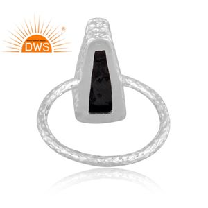 Hot Selling Fine Sterling Silver Natural Hematite Gemstone <b>Statement</b> <b>Ring</b> Custom Jewelry For Women Gift For Her - Product Image 3