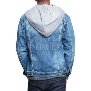 Ropa de invierno para hombre, pantalones vaqueros informales con capucha, pantalones vaqueros informales de Color sólido, Sudadera con capucha, ropa de moda, pantalones vaqueros ajustados, Sudadera con capucha para hombre - Product Image 3