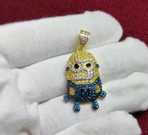 Tête de dessin animé Hip Hop diamant pendentif 2.5 Ct bijoux fins avec dessin animé diamant bijoux fins pendentifs et breloques - Product Image 4