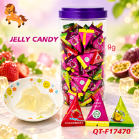 Superlekker 9g Driehoekige Zakje 3D Kauwgom Jelly Snoep Suiker Gemengde Fruit Smaak Halal Zachte Snoepjes Grote Plastic Pot Yumiko