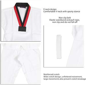 Respirant de qualité supérieure fabriqué au Pakistan Taekwondo uniforme combattant Arts martiaux costumes en gros prix porter des uniformes de karaté - Product Image 2