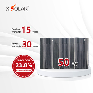 Nouvelle tuile solaire incurvée <span class=keywords><strong>50W</strong></span> 2025 - Panneau flexible HJT BIPV, efficacité de 23,8%, garantie de 30 ans, IP68, pour l'intégration sur toiture - Product Image 4