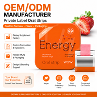 Fabricant de suppléments sous marque privée : Bandes orales énergétiques dissolvables, film mince vitaminé à la fraise, OEM ODM