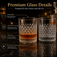 Verre à whisky personnalisé avec logo, faible MOQ, en cristal, style Old Fashioned, avec boîte cadeau, fournisseur en gros OEM ODM