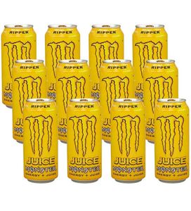 Bebida Energética Monster Juiced Ripper, Latas de 500 ml, Paquete de 12, Alto Contenido de Cafeína, Sabores Frutales, Aumenta la Energía, Bebida Refrescante - Product Image 3