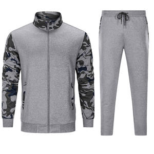Vêtements de sport fermeture éclair polaire deux pièces respirant Premium piste survêtement automne survêtement vente en gros personnalisé hommes décontracté - Product Image 1