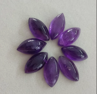 Cabochons en améthyste violette naturelle, forme marquise, dos plat, polis, marque AMARA, pour la fabrication de bijoux DIY, haute technologie