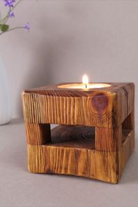 wooden <b>Candle</b> Holders <b>Candle</b> Jars - Product Image 3