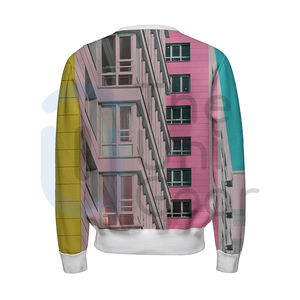 OEM ODM proveedor 2025 cuello redondo sudaderas logotipo personalizado peso pesado Streetwear suéter de gran tamaño cuello redondo sudadera hombres mujeres - Product Image 3